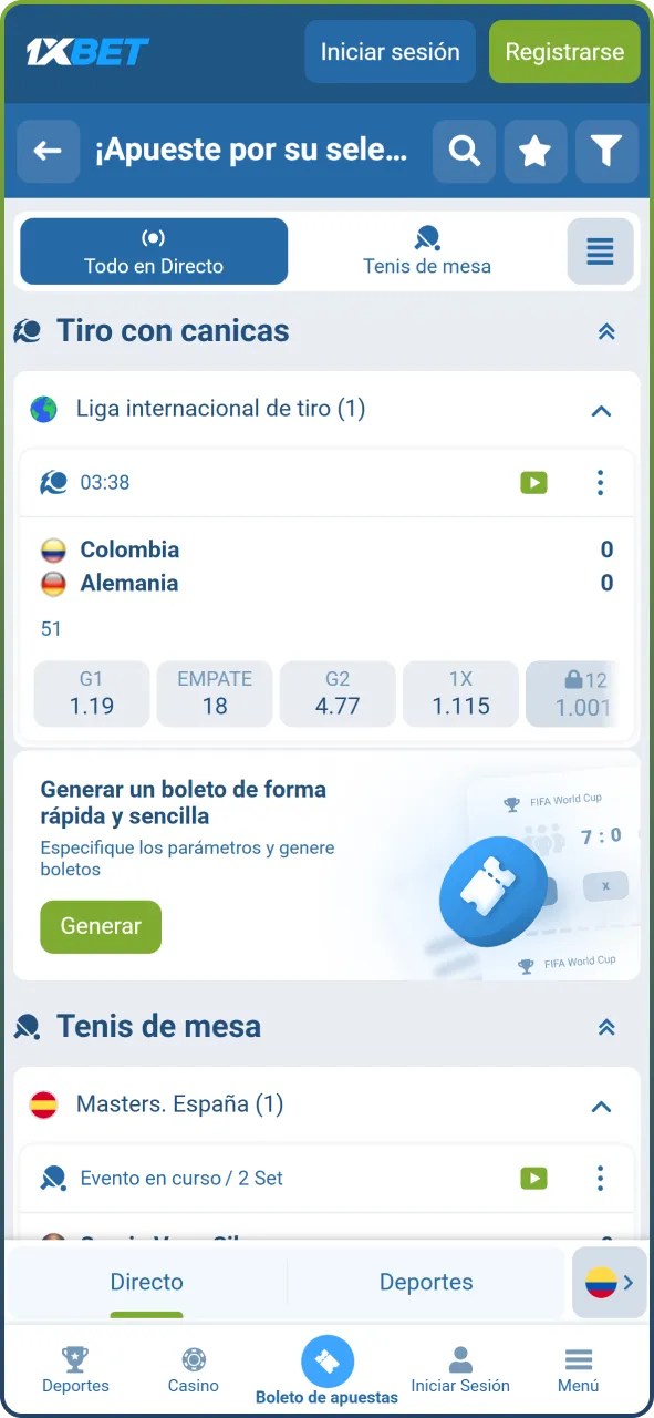 Pronostica en miles de eventos de fútbol, baloncesto, tenis y más deportes con cuotas competitivas.