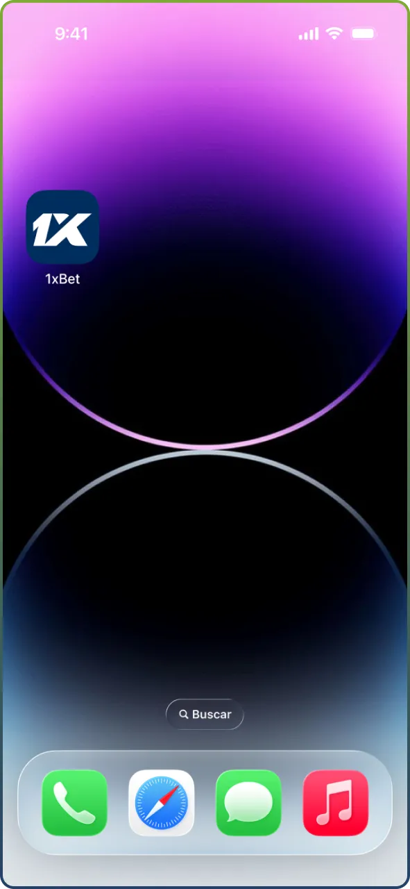 Abre la app de 1xBet en tu dispositivo y explora sus funciones.