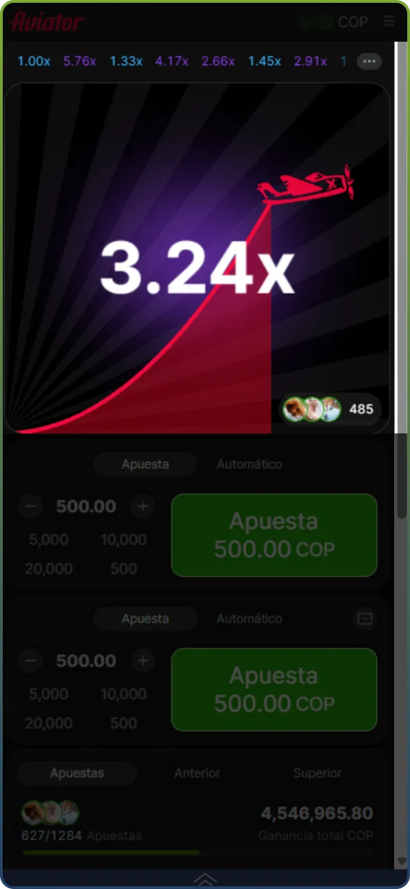 Retira tus ganancias en el momento elegido mientras juegas Aviator en 1xBet.
