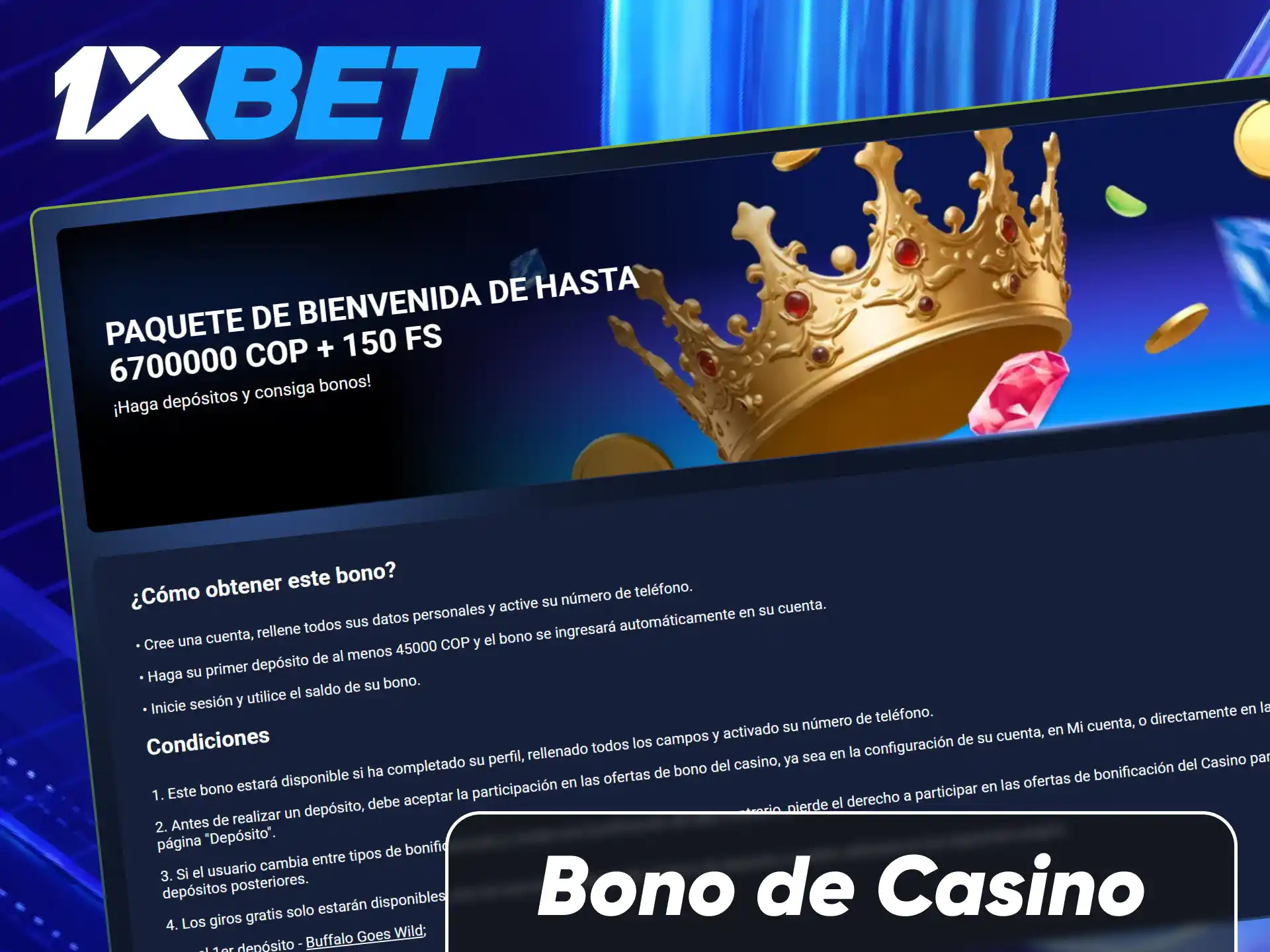 Aprovecha el bono de bienvenida de 1xBet y comienza a apostar.