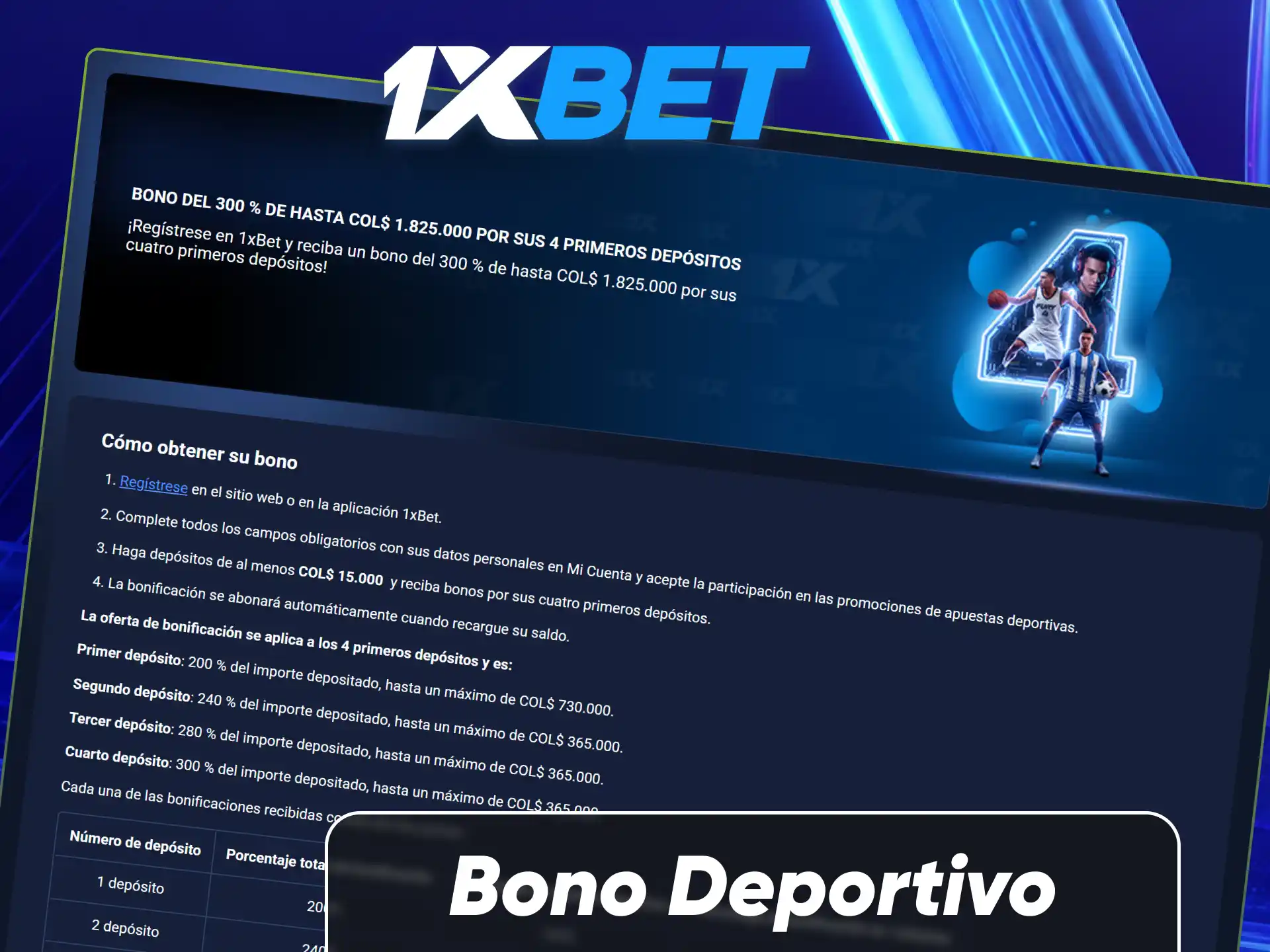 Consigue el bono de bienvenida de casino con giros gratis en 1xBet.