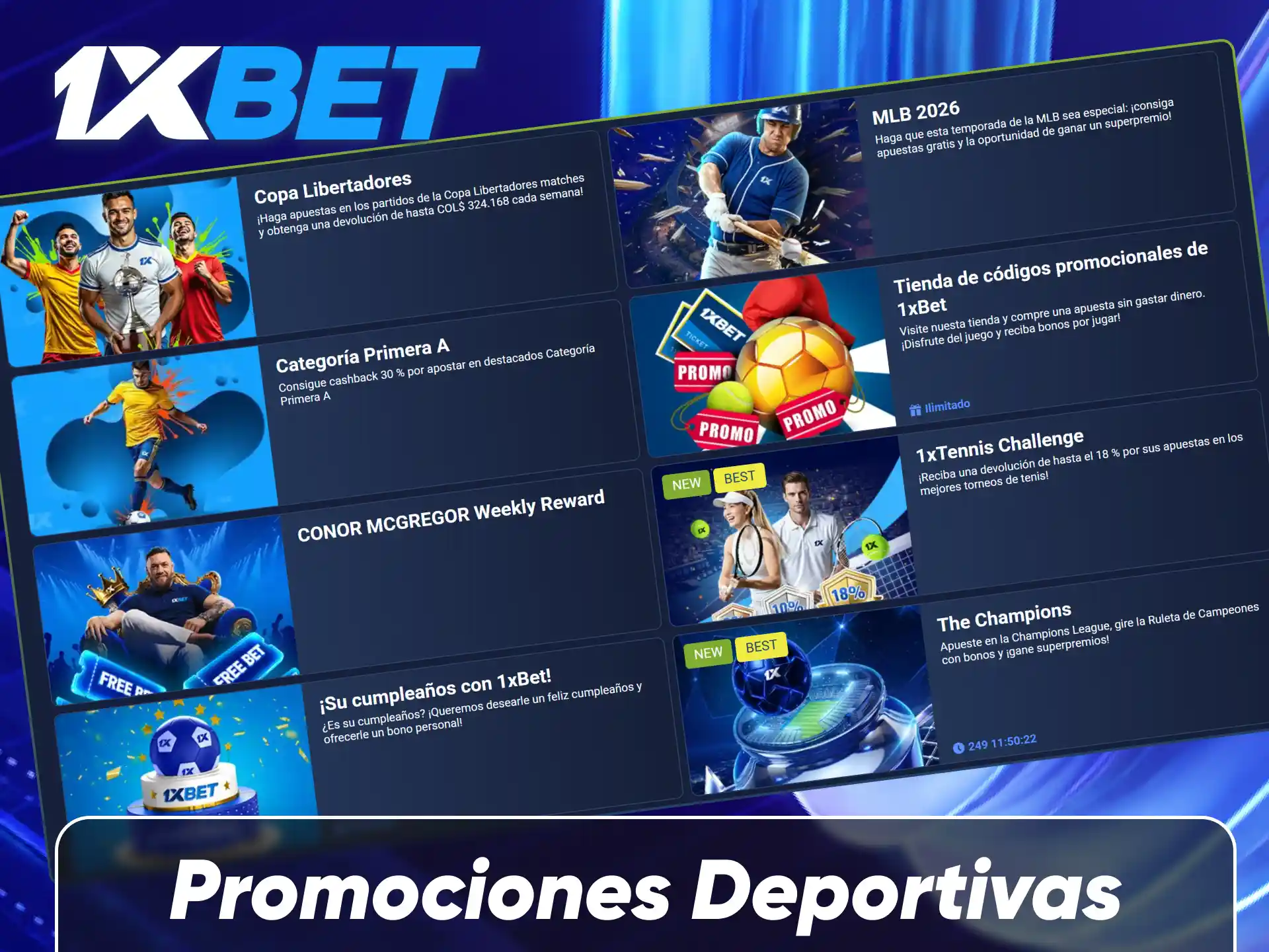 Aprovecha las promociones de apuestas deportivas activas en 1xBet hoy.