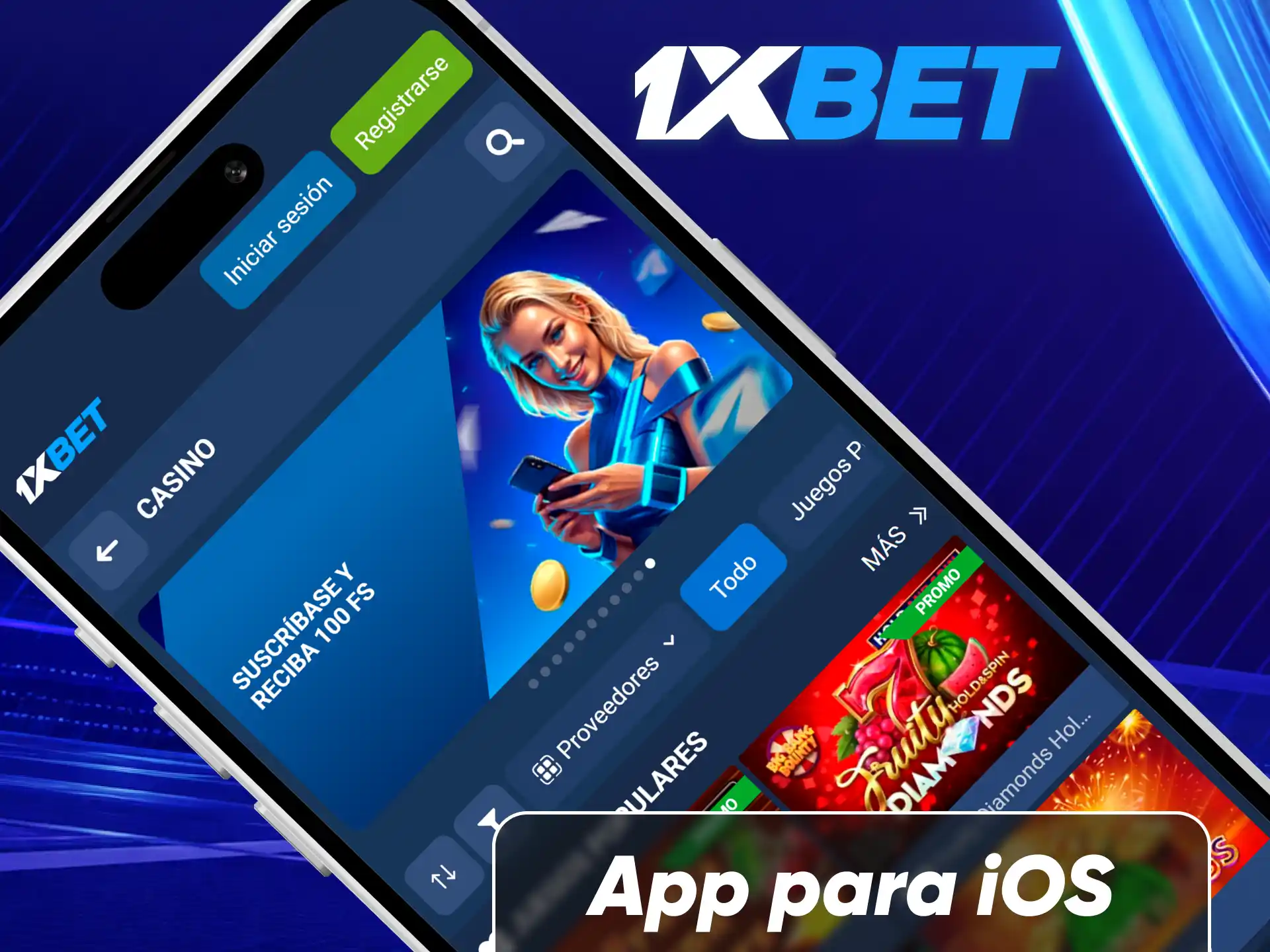 Obtén la aplicación de 1xBet para iOS disponible para iPhone e iPad desde la App Store oficial.