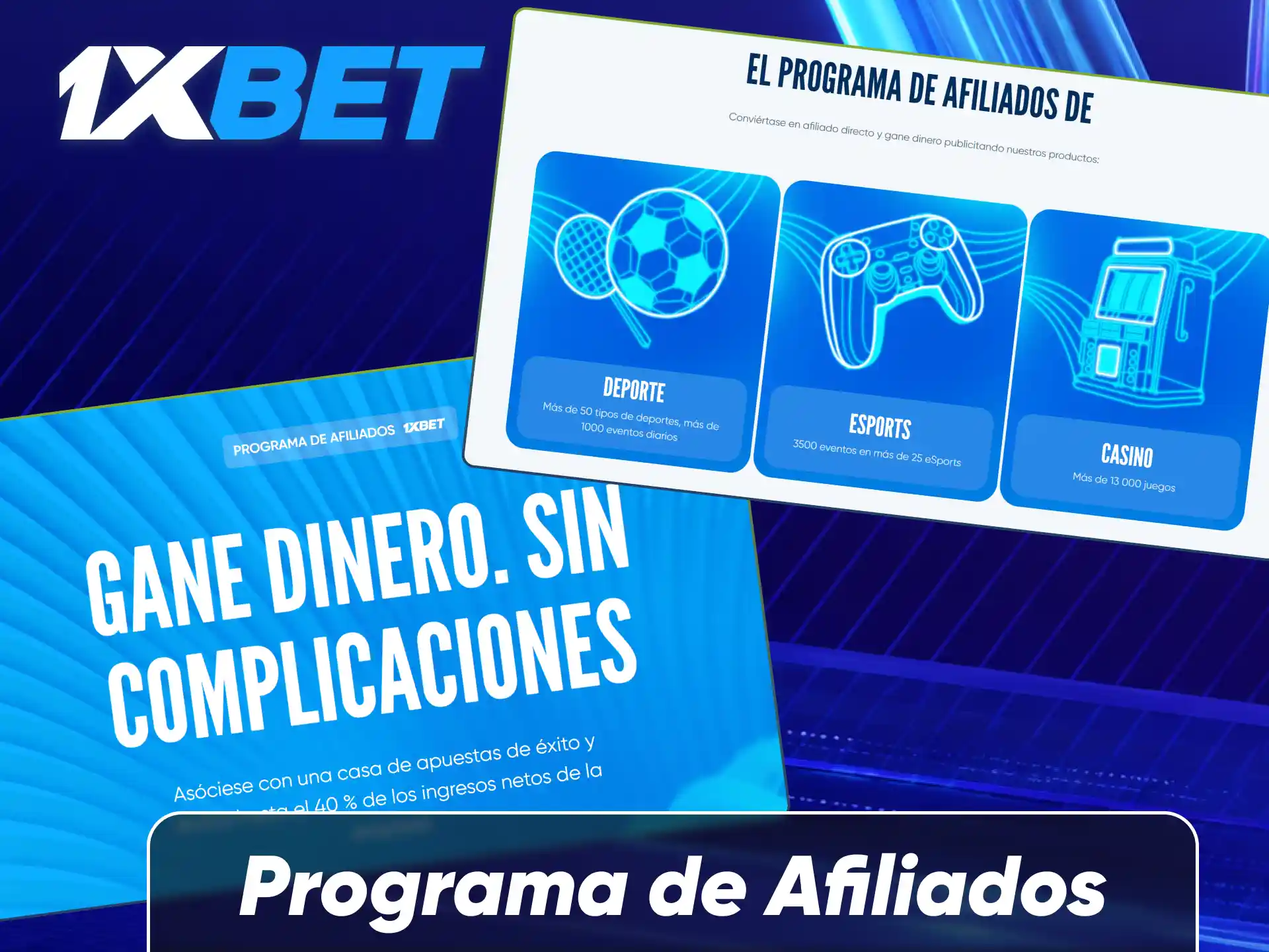 Únete al programa de afiliados de 1xBet y genera ingresos mediante comisiones por referir nuevos usuarios a la plataforma.