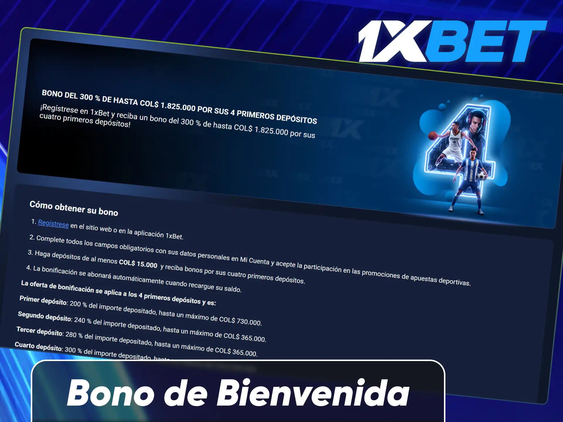 Aprovecha el bono del 100% en tu primer depósito para aumentar tu saldo inicial en apuestas deportivas.